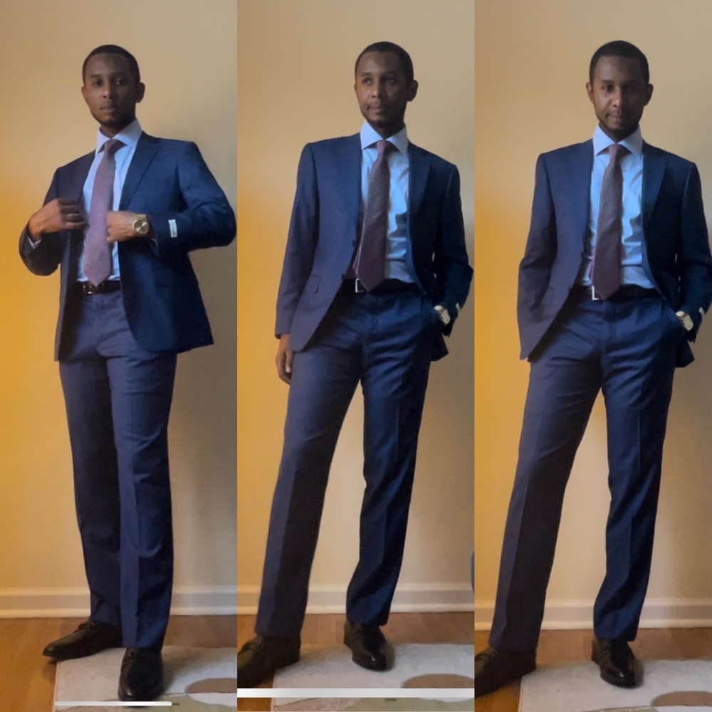 Blue Fendi Mens Suit